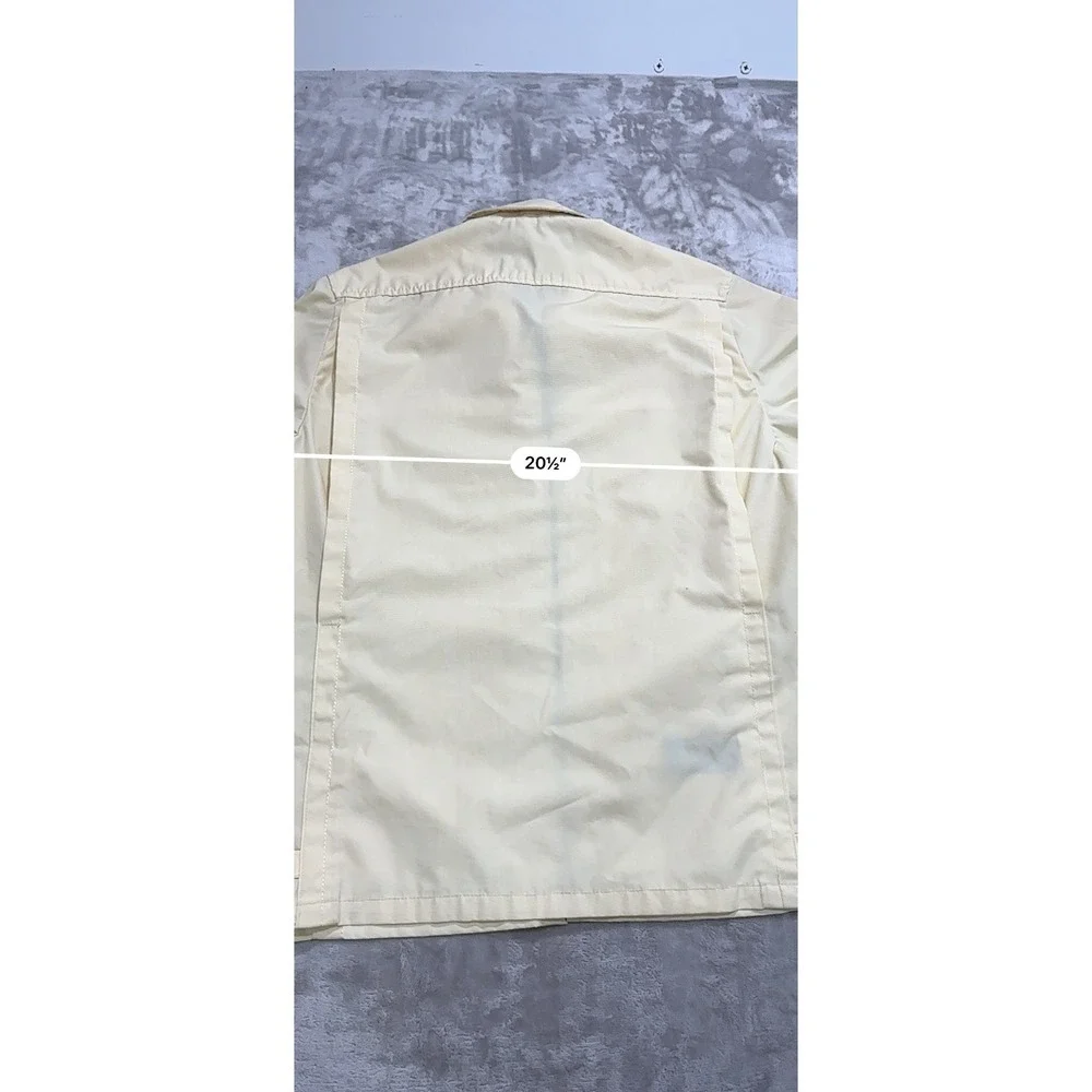 Vintage Arnold Palmer Weatherflight Jacket 42L Robert Lewis Beige Golf Zipper